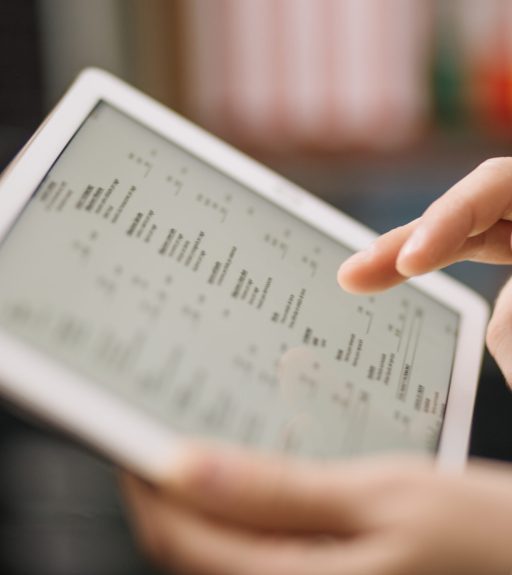 crop-unrecognizable-worker-with-tablet